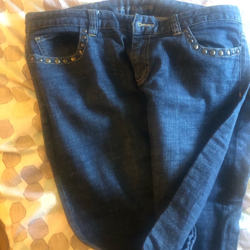 Michael Kors jeans size 8 denim  pockets and studs